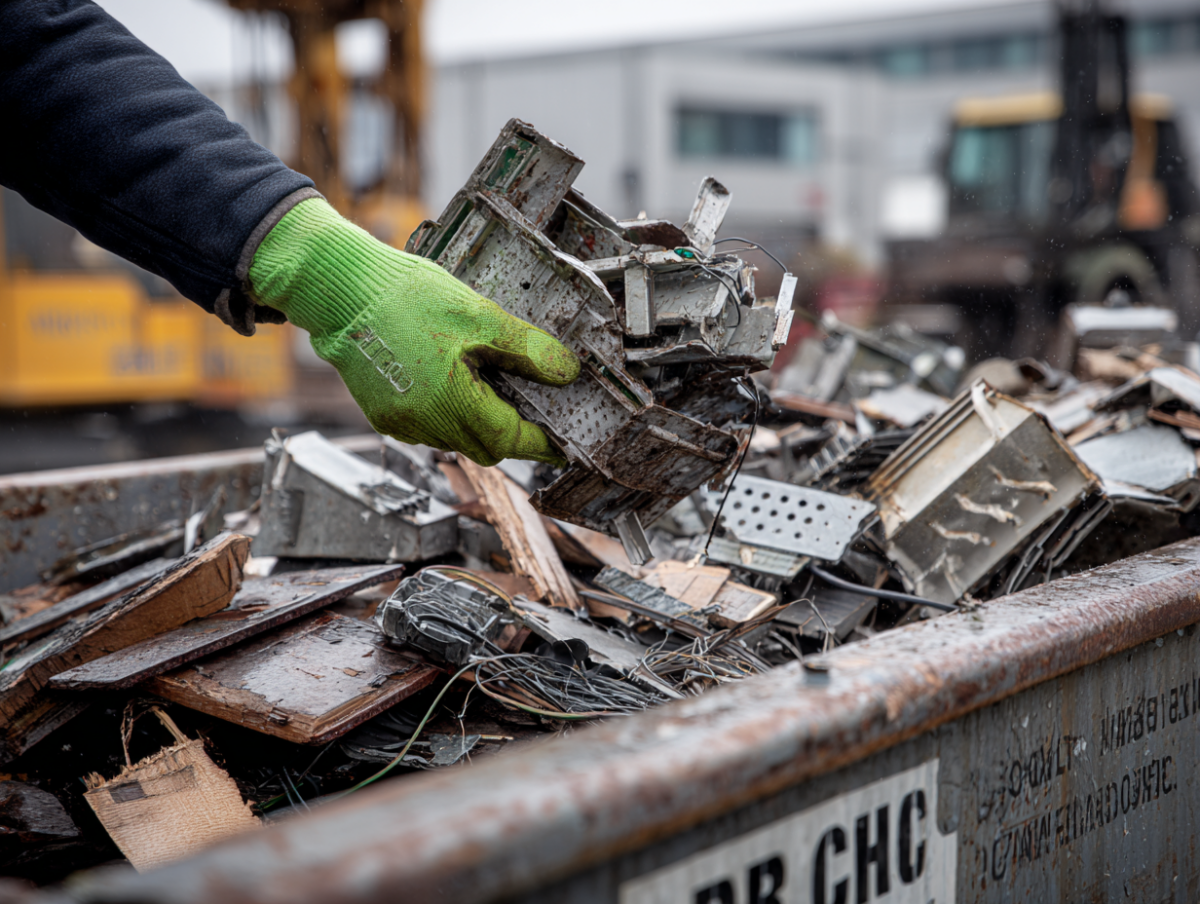 Entrümpelungsdienst liefert sortierte Materialien zur fachgerechten Entsorgung.