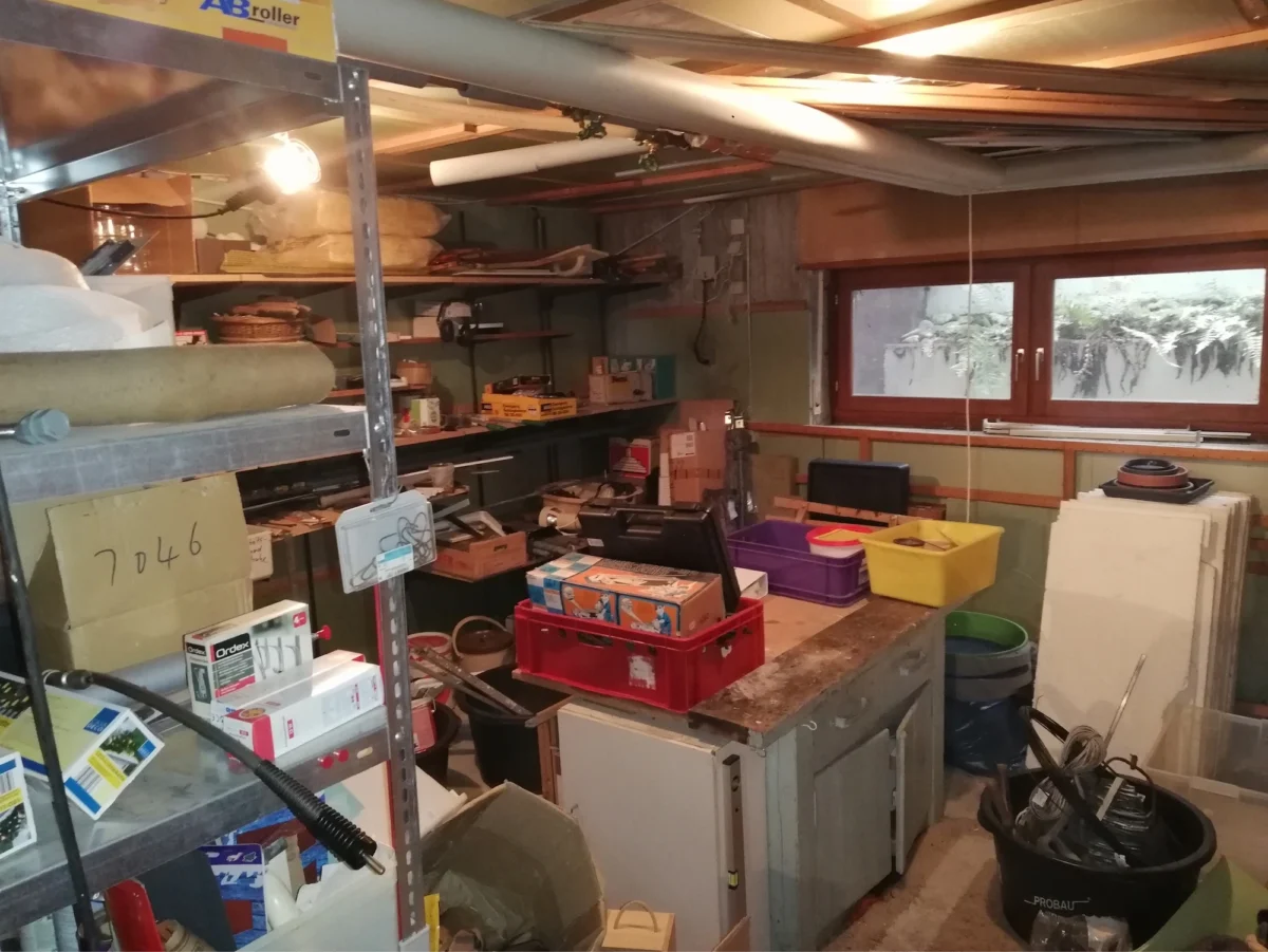 Keller vor der Entrümpelung